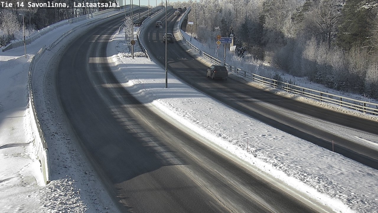 Weather Camera Image Road 14 Savonlinna, Laitaatsalmi, Savonlinna, Etelä-Savo