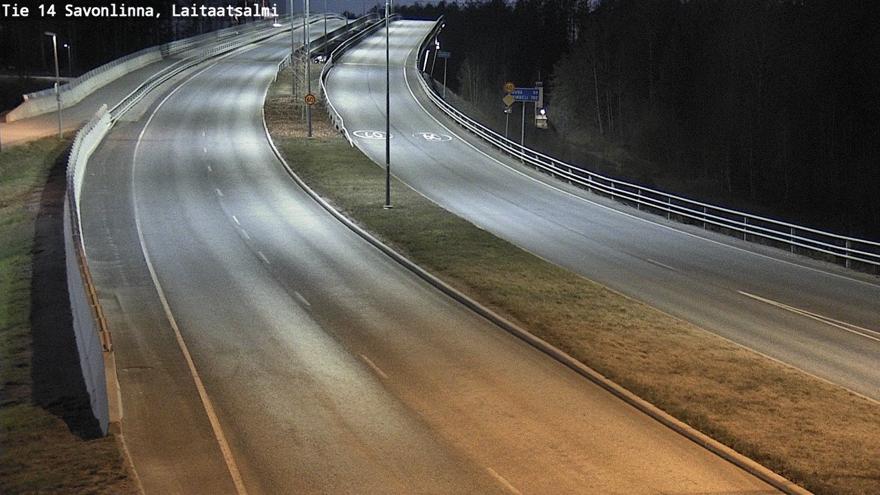 Weather Camera Image Väg 14 Nyslott, Laitaatsalmi, Savonlinna, Etelä-Savo