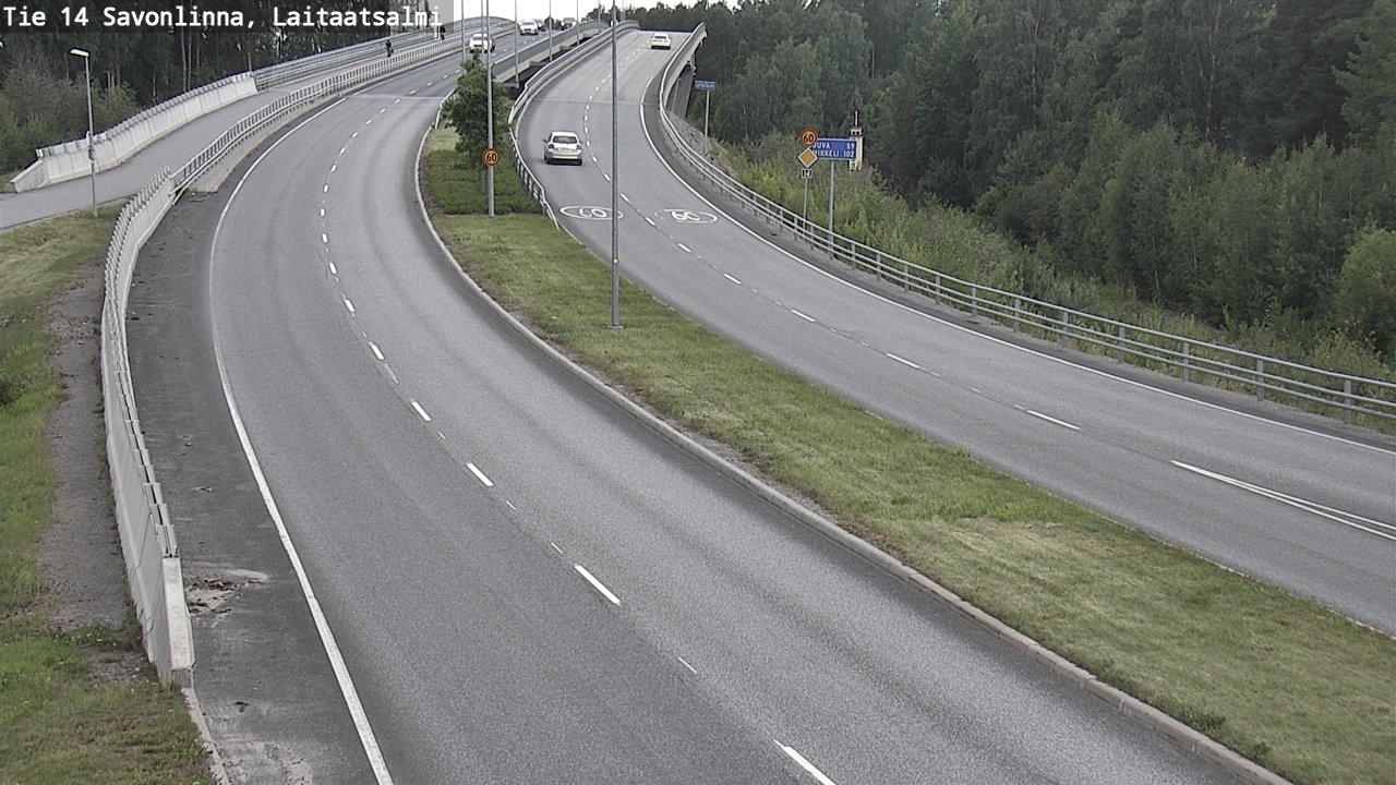 Weather Camera Image Road 14 Savonlinna, Laitaatsalmi, Savonlinna, Etelä-Savo