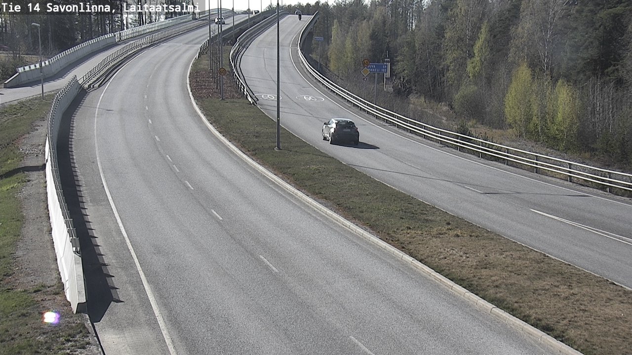 Weather Camera Image Väg 14 Nyslott, Laitaatsalmi, Savonlinna, Etelä-Savo