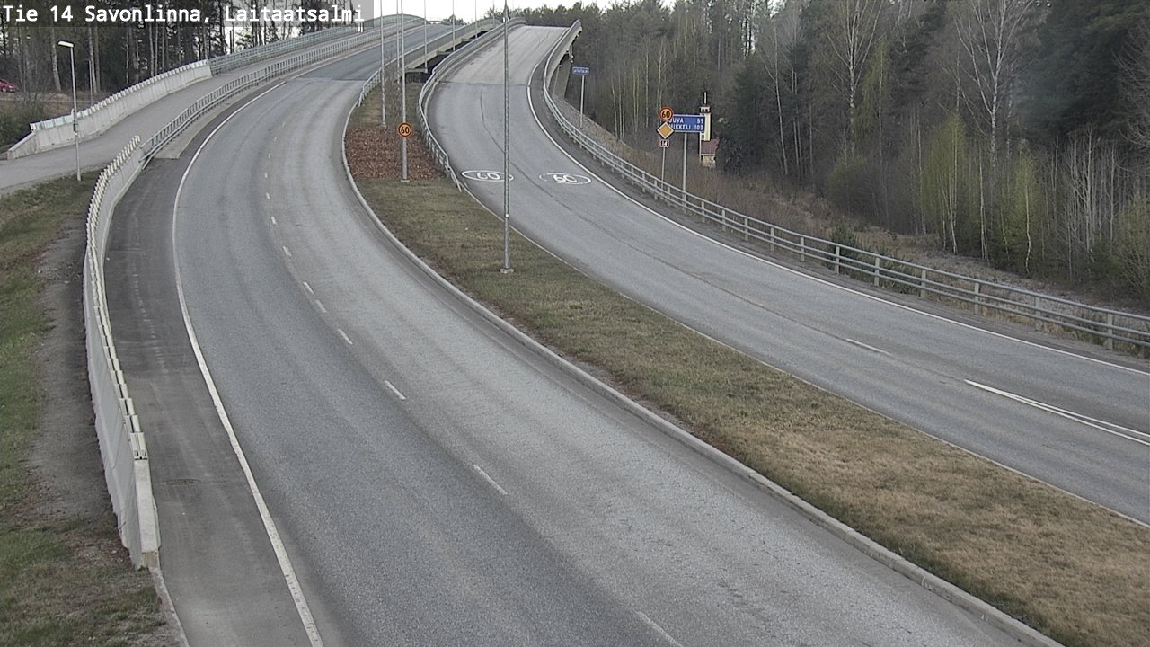 Weather Camera Image Road 14 Savonlinna, Laitaatsalmi, Savonlinna, Etelä-Savo