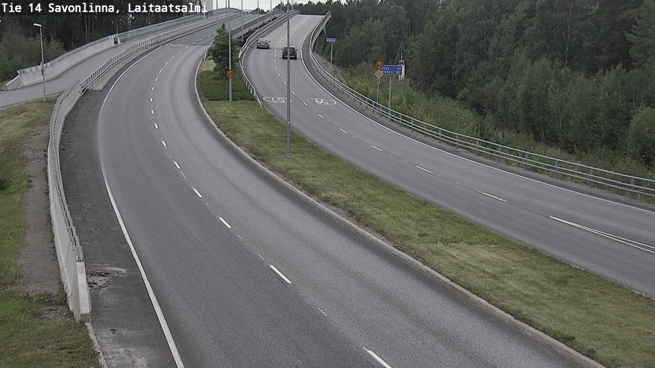 Weather Camera Image Road 14 Savonlinna, Laitaatsalmi, Savonlinna, Etelä-Savo