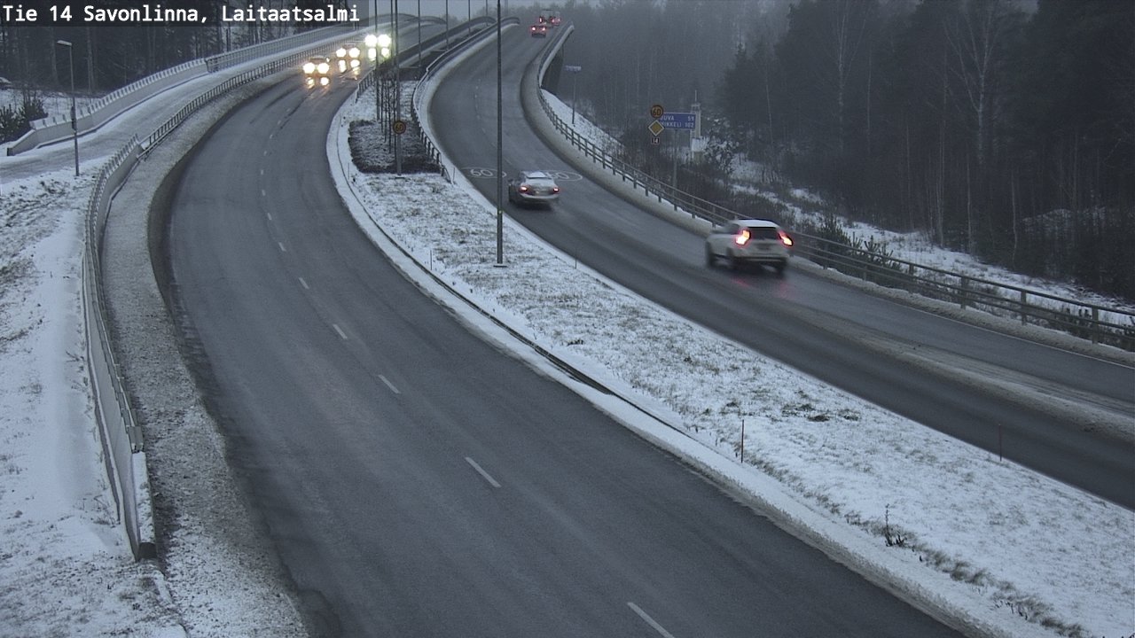 Weather Camera Image Väg 14 Nyslott, Laitaatsalmi, Savonlinna, Etelä-Savo