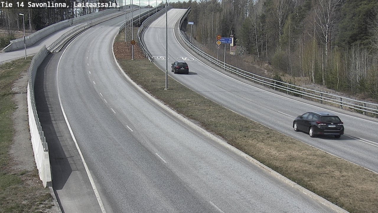 Weather Camera Image Väg 14 Nyslott, Laitaatsalmi, Savonlinna, Etelä-Savo