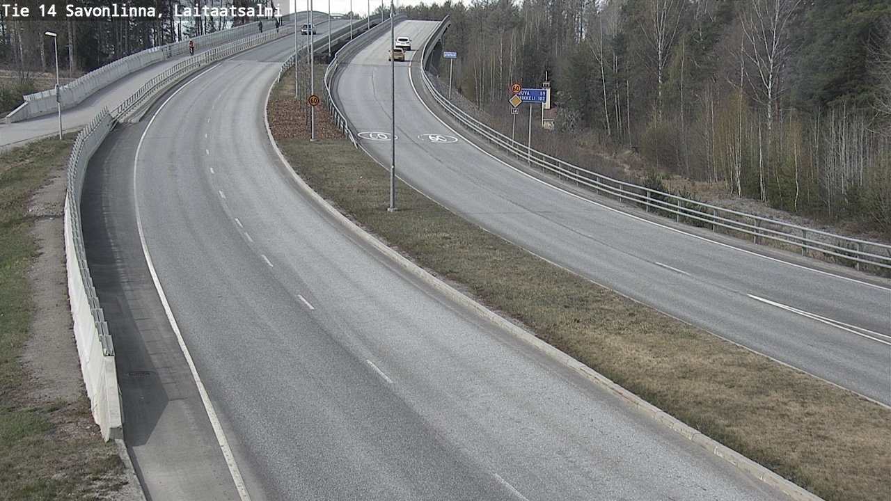 Weather Camera Image Väg 14 Nyslott, Laitaatsalmi, Savonlinna, Etelä-Savo