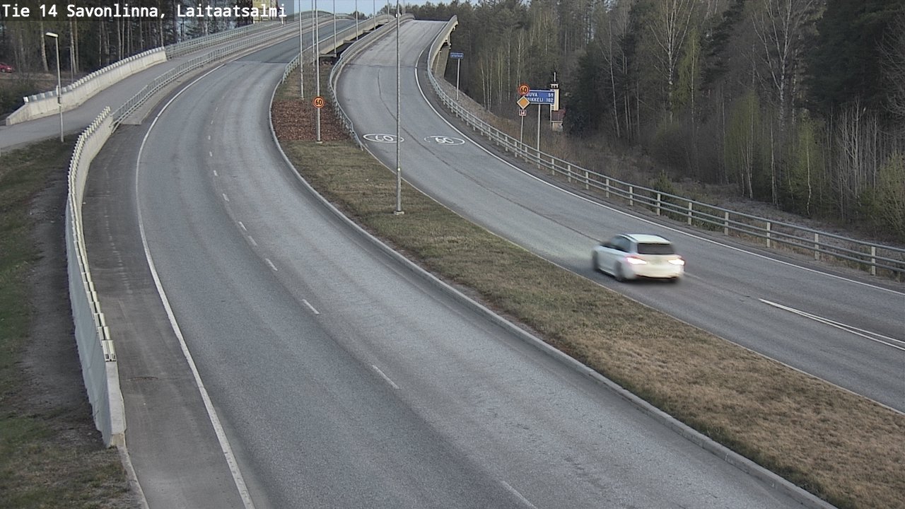 Weather Camera Image Road 14 Savonlinna, Laitaatsalmi, Savonlinna, Etelä-Savo