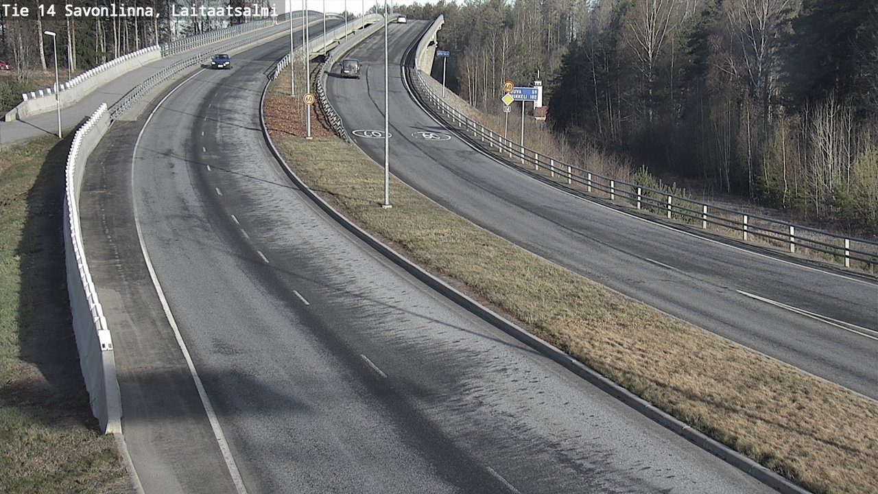 Weather Camera Image Väg 14 Nyslott, Laitaatsalmi, Savonlinna, Etelä-Savo