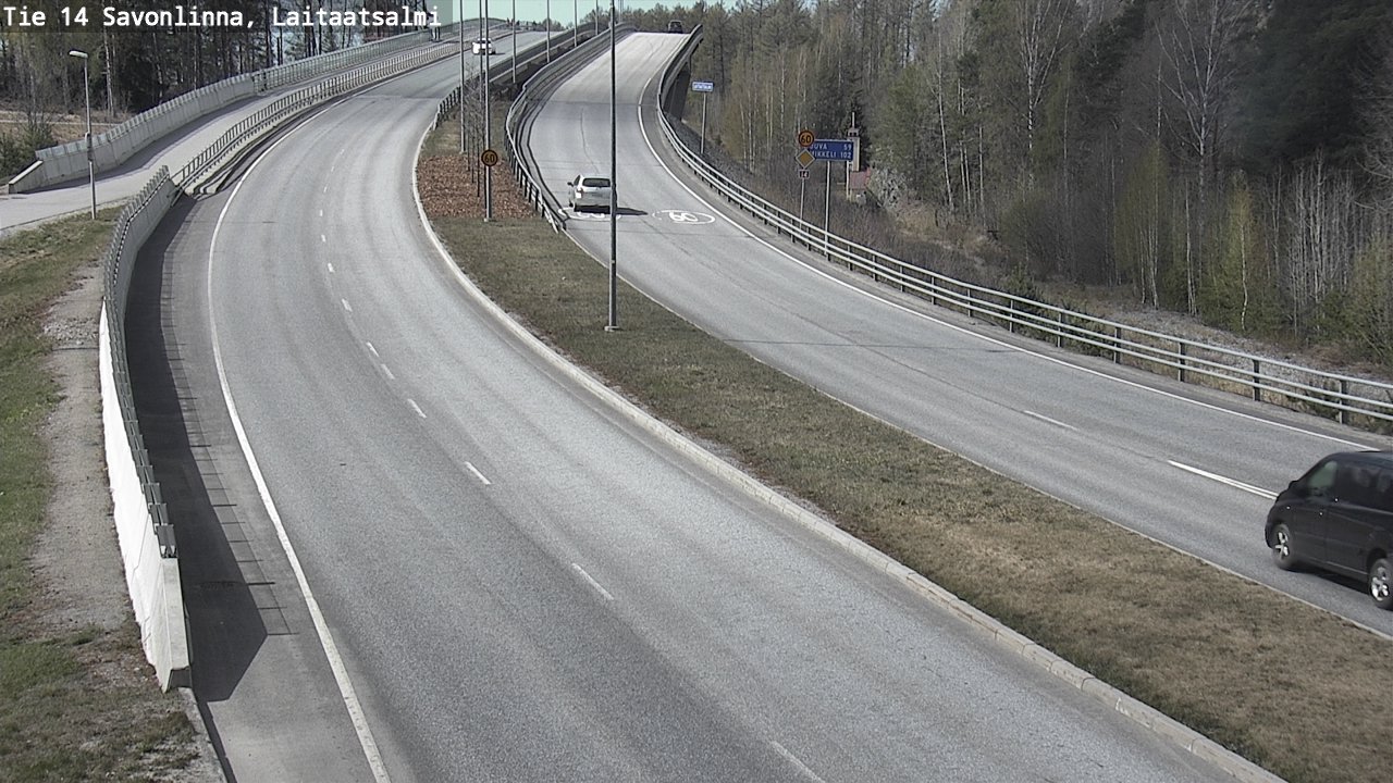 Weather Camera Image Väg 14 Nyslott, Laitaatsalmi, Savonlinna, Etelä-Savo