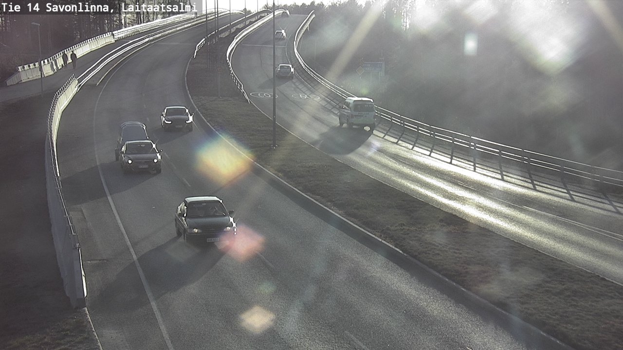 Weather Camera Image Väg 14 Nyslott, Laitaatsalmi, Savonlinna, Etelä-Savo