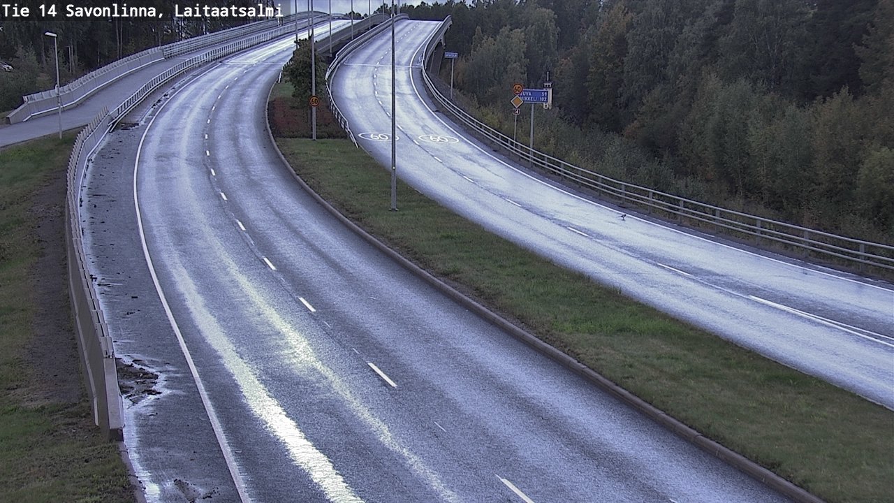 Weather Camera Image Väg 14 Nyslott, Laitaatsalmi, Savonlinna, Etelä-Savo