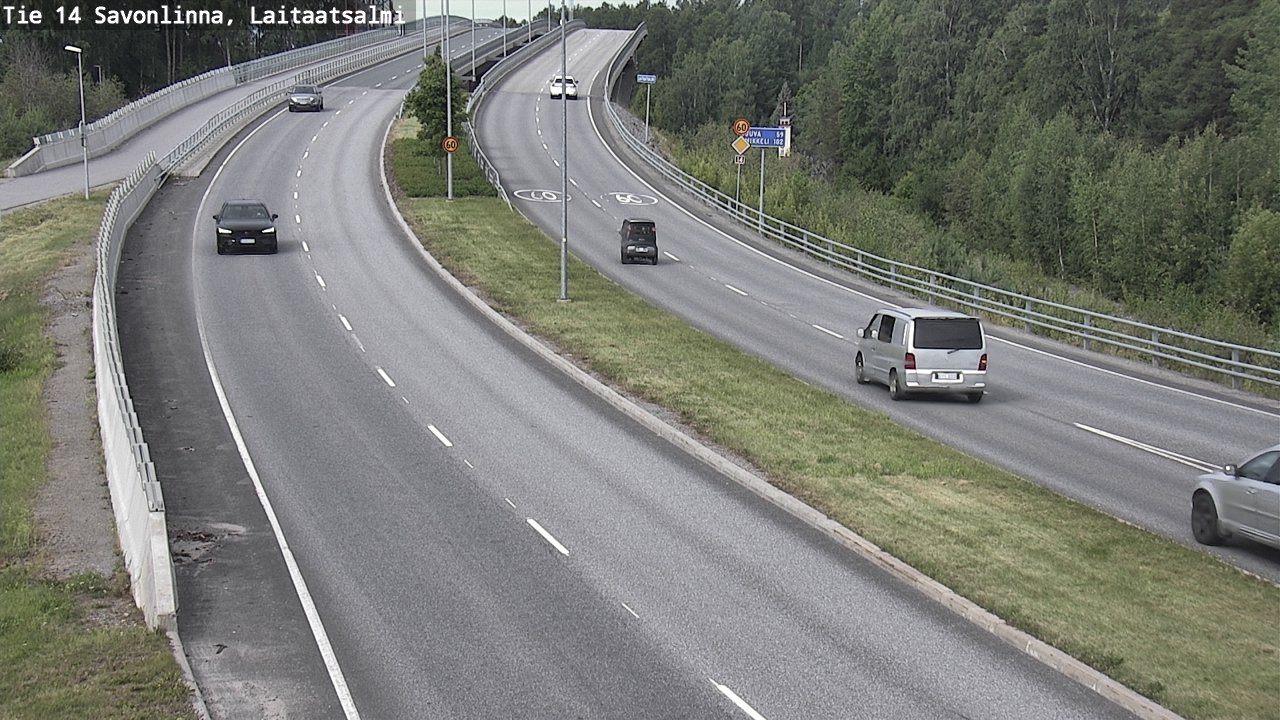 Weather Camera Image Road 14 Savonlinna, Laitaatsalmi, Savonlinna, Etelä-Savo