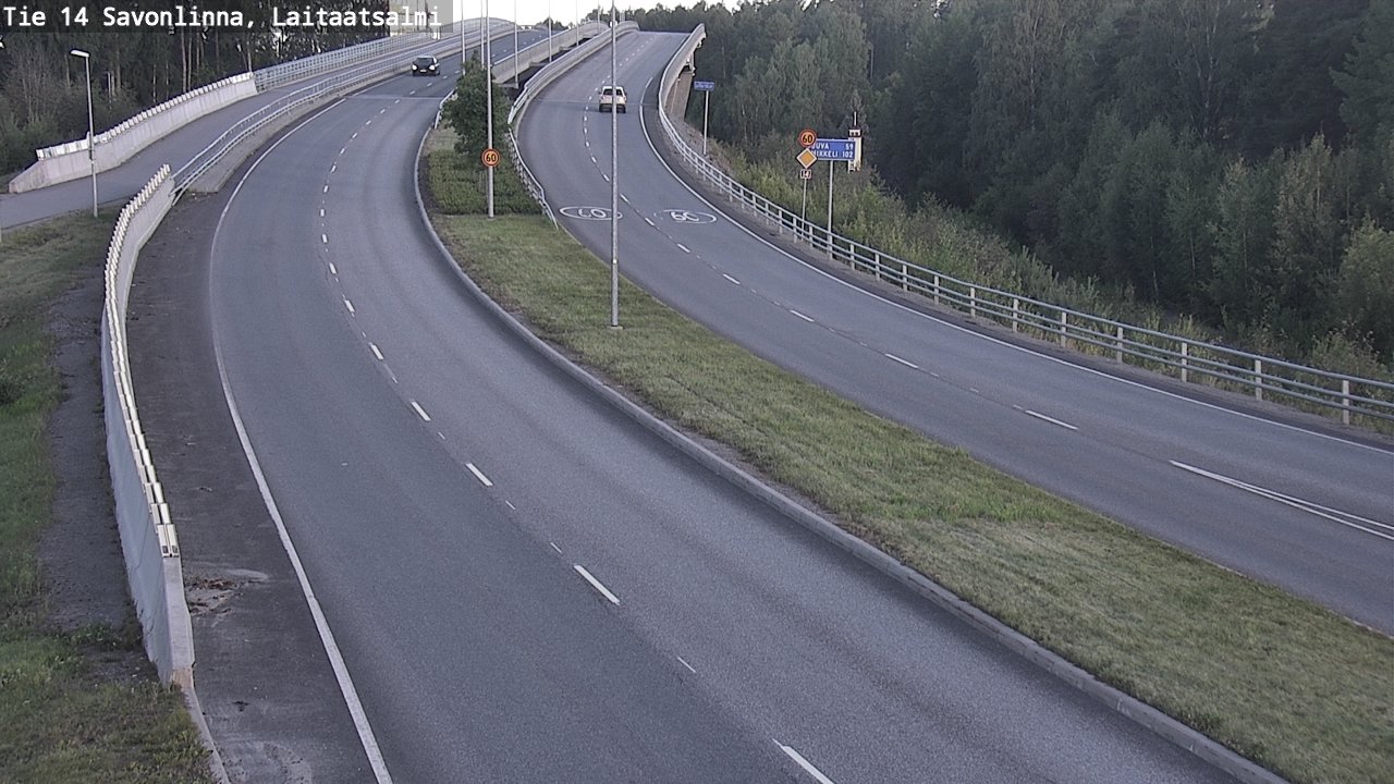 Weather Camera Image Väg 14 Nyslott, Laitaatsalmi, Savonlinna, Etelä-Savo