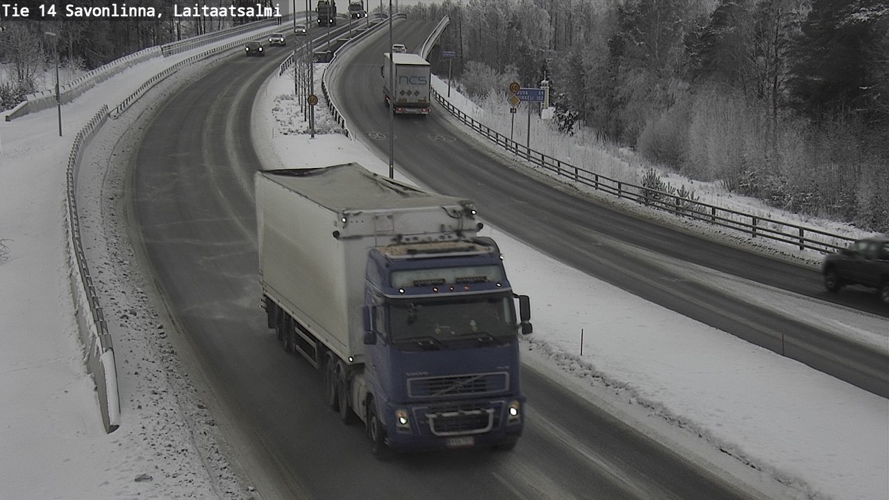 Weather Camera Image Väg 14 Nyslott, Laitaatsalmi, Savonlinna, Etelä-Savo