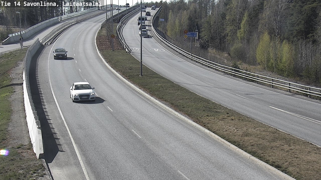 Weather Camera Image Väg 14 Nyslott, Laitaatsalmi, Savonlinna, Etelä-Savo