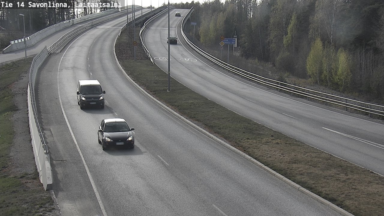 Weather Camera Image Väg 14 Nyslott, Laitaatsalmi, Savonlinna, Etelä-Savo