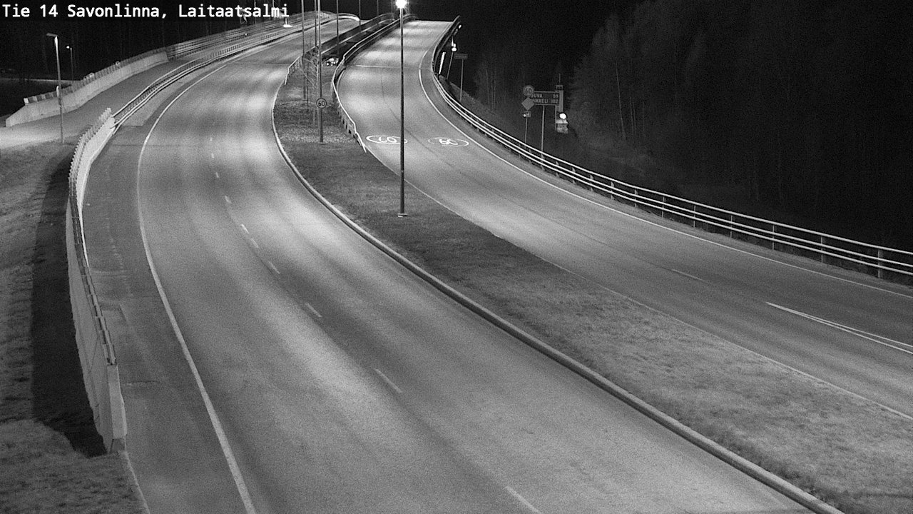 Weather Camera Image Väg 14 Nyslott, Laitaatsalmi, Savonlinna, Etelä-Savo