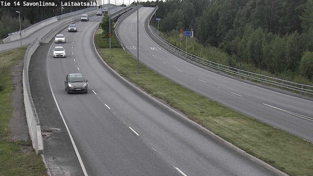 Weather Camera Image Road 14 Savonlinna, Laitaatsalmi, Savonlinna, Etelä-Savo