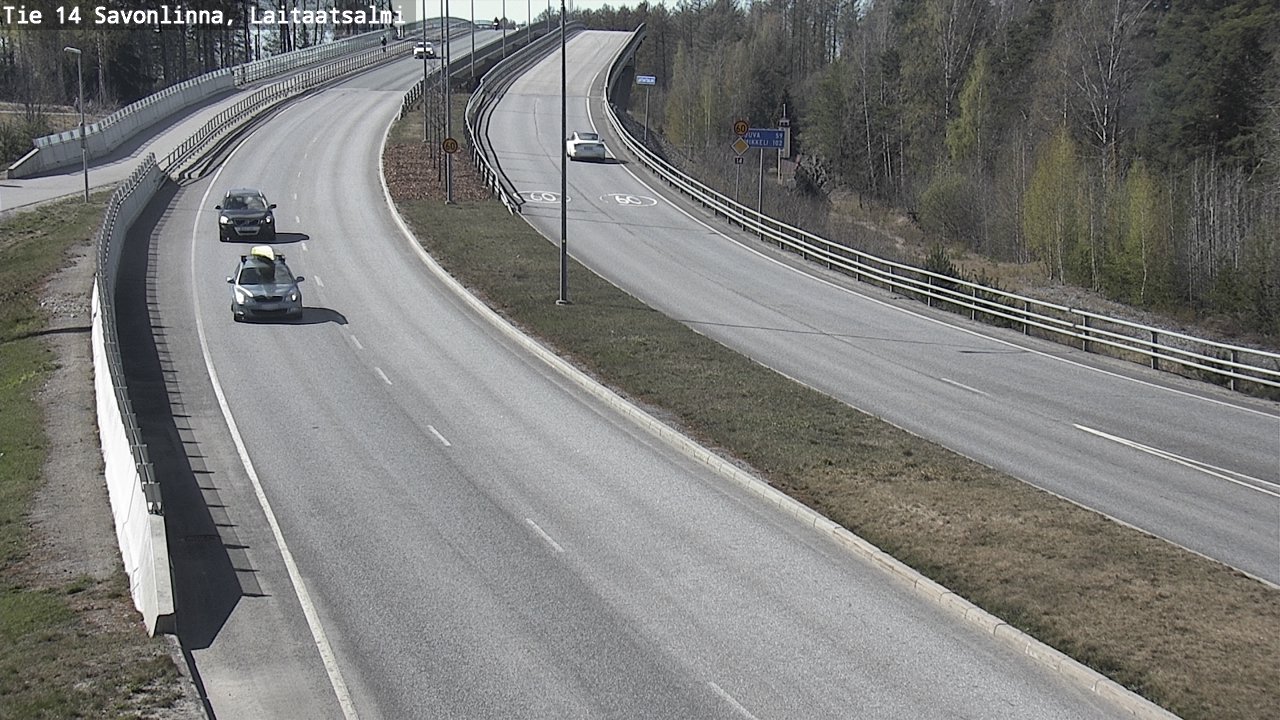 Weather Camera Image Väg 14 Nyslott, Laitaatsalmi, Savonlinna, Etelä-Savo