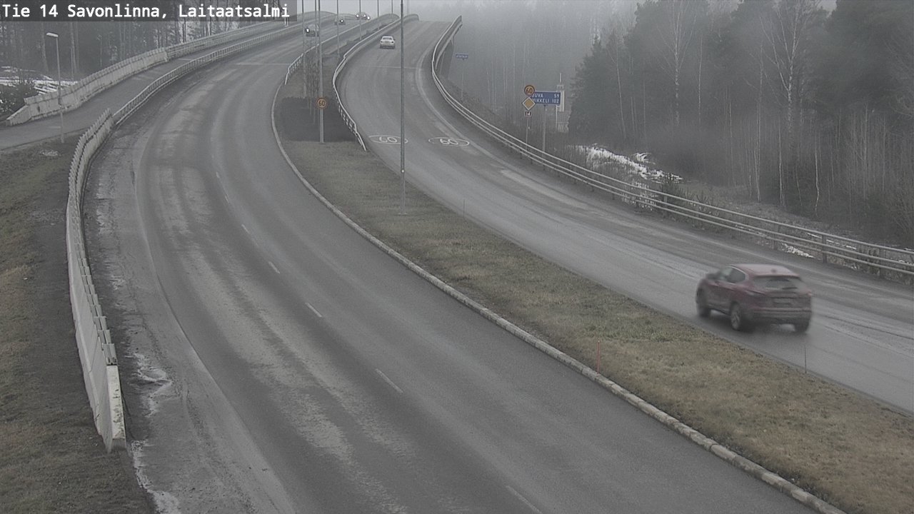 Weather Camera Image Väg 14 Nyslott, Laitaatsalmi, Savonlinna, Etelä-Savo