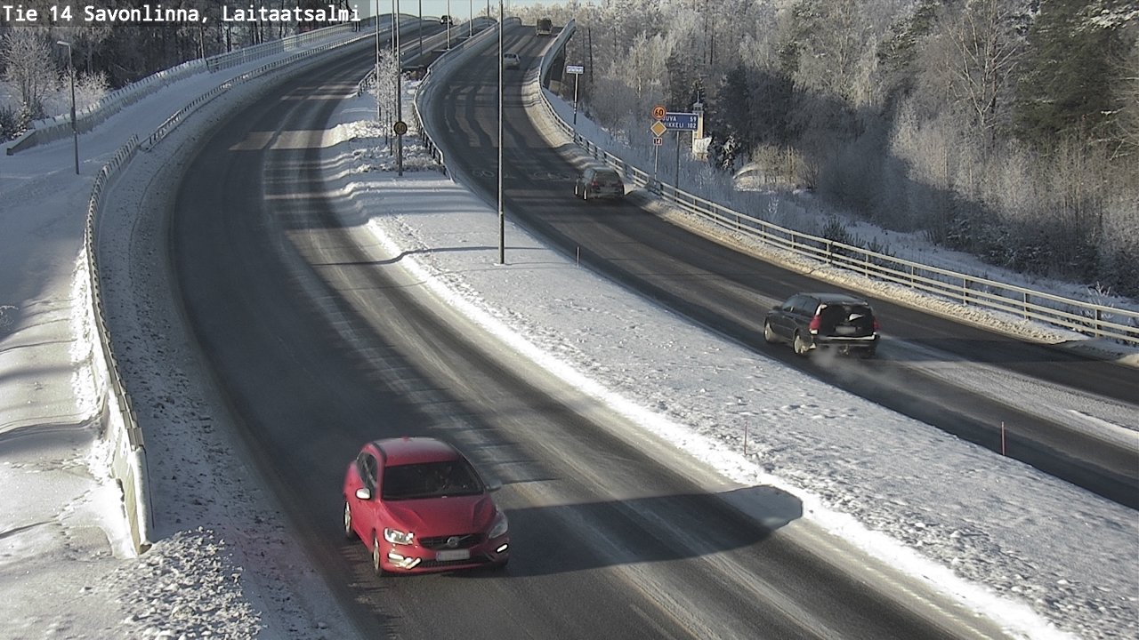 Weather Camera Image Road 14 Savonlinna, Laitaatsalmi, Savonlinna, Etelä-Savo