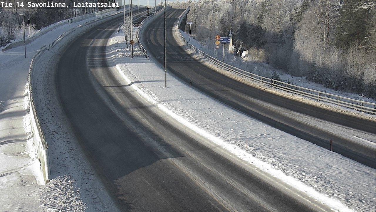 Weather Camera Image Road 14 Savonlinna, Laitaatsalmi, Savonlinna, Etelä-Savo
