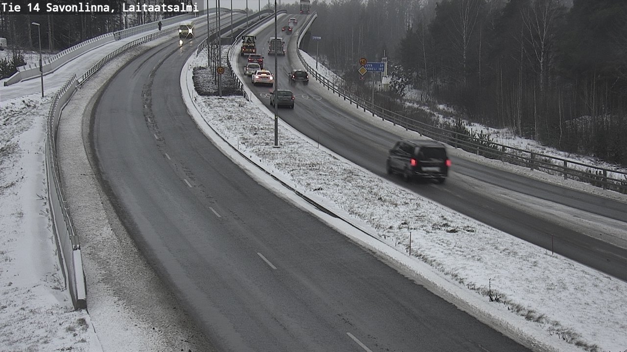Weather Camera Image Väg 14 Nyslott, Laitaatsalmi, Savonlinna, Etelä-Savo