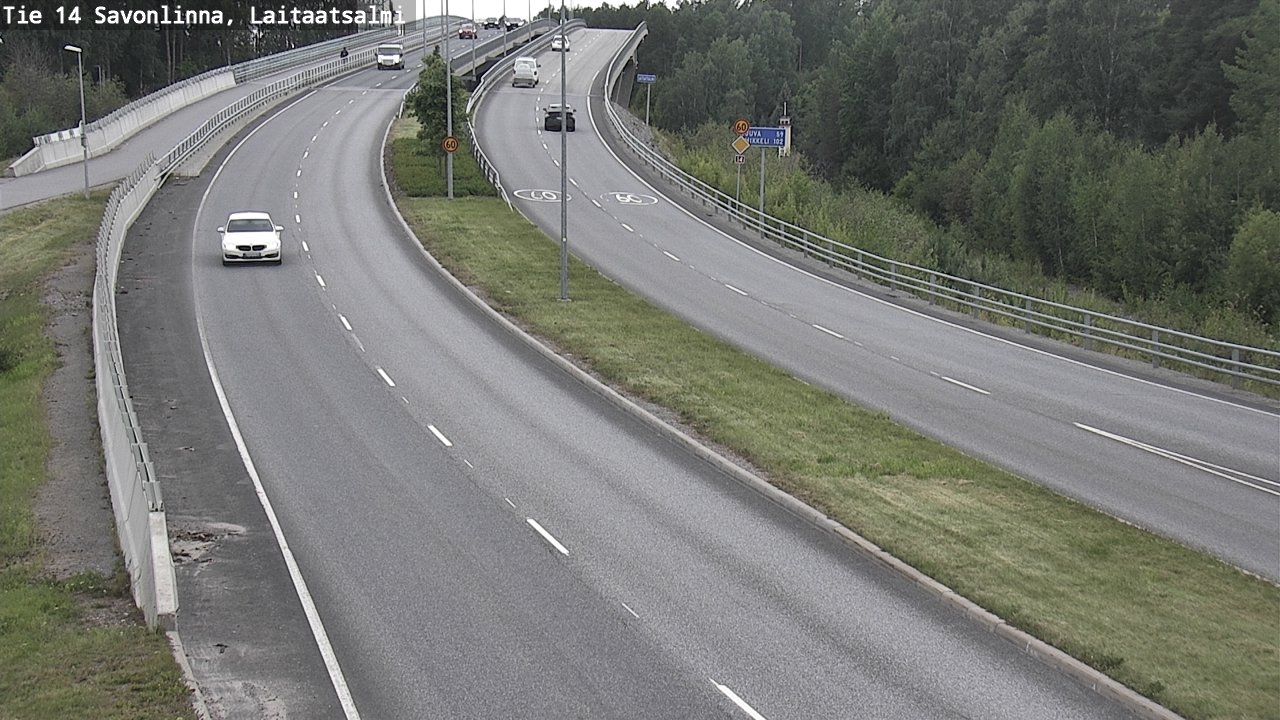 Weather Camera Image Road 14 Savonlinna, Laitaatsalmi, Savonlinna, Etelä-Savo