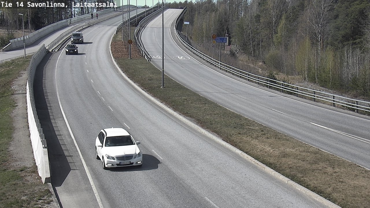 Weather Camera Image Väg 14 Nyslott, Laitaatsalmi, Savonlinna, Etelä-Savo
