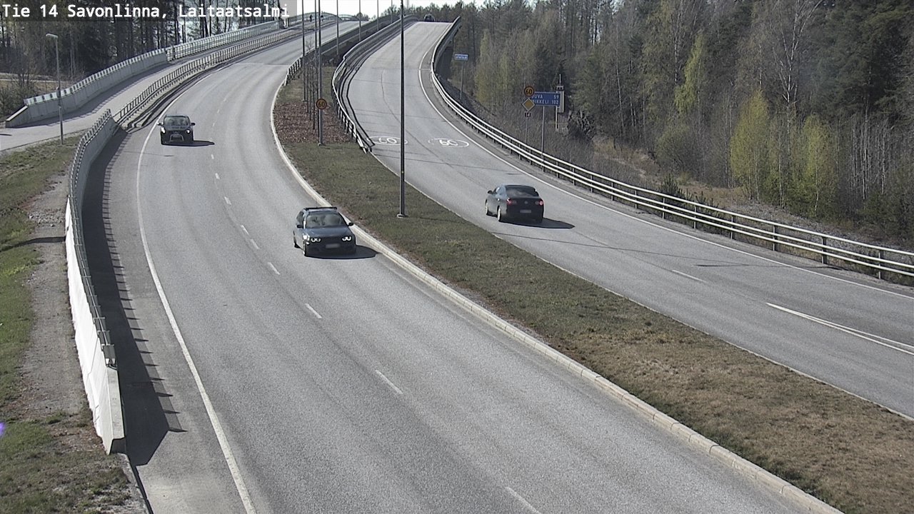 Weather Camera Image Väg 14 Nyslott, Laitaatsalmi, Savonlinna, Etelä-Savo
