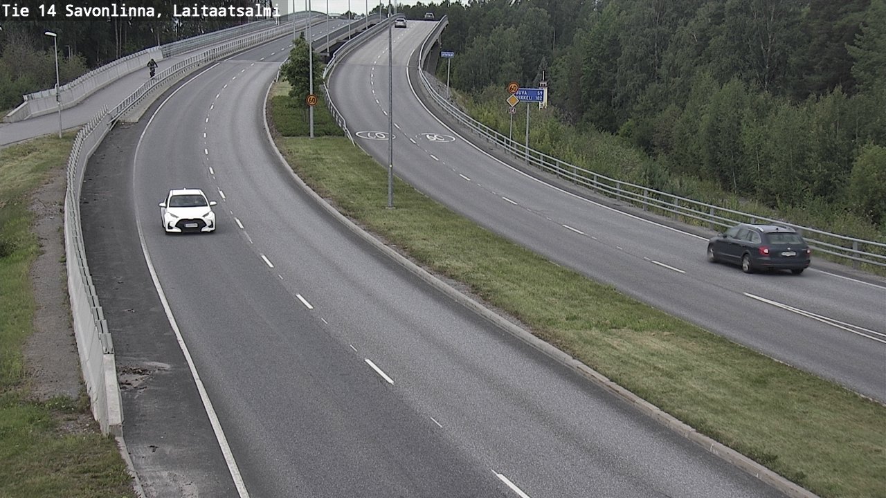 Weather Camera Image Road 14 Savonlinna, Laitaatsalmi, Savonlinna, Etelä-Savo