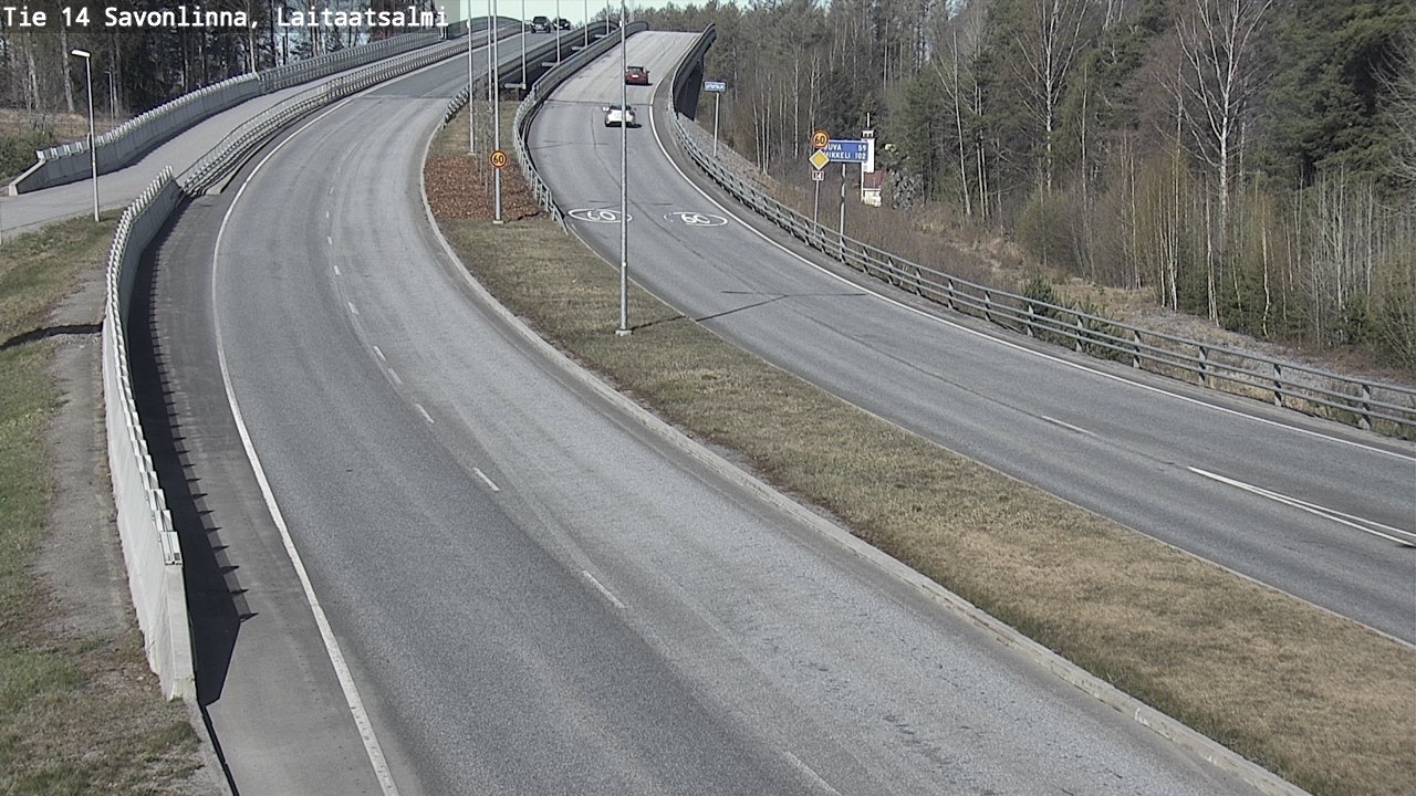 Weather Camera Image Väg 14 Nyslott, Laitaatsalmi, Savonlinna, Etelä-Savo