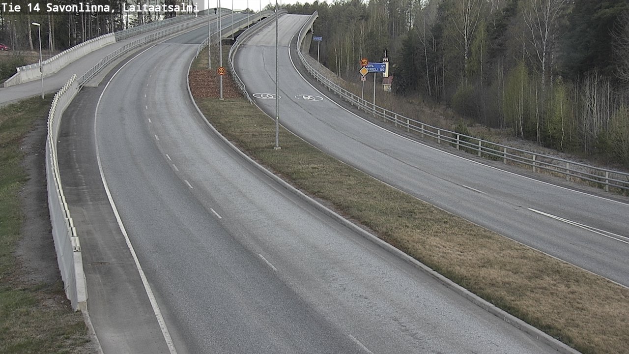 Weather Camera Image Väg 14 Nyslott, Laitaatsalmi, Savonlinna, Etelä-Savo