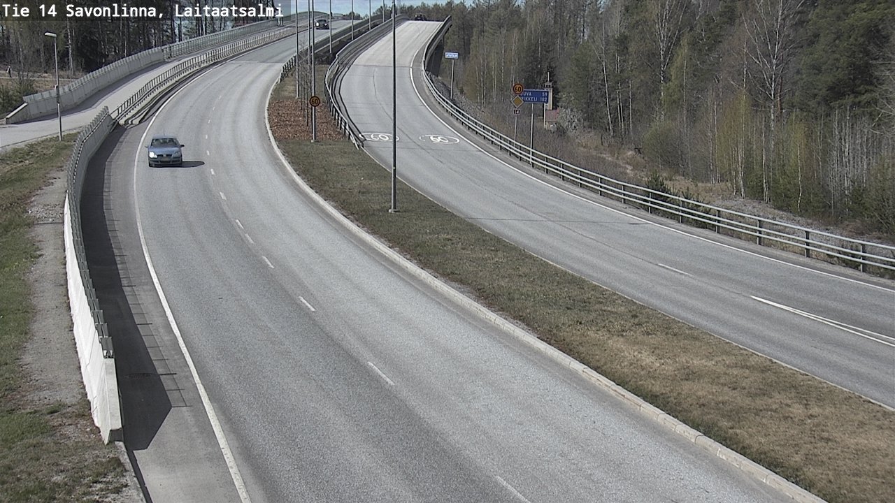 Weather Camera Image Väg 14 Nyslott, Laitaatsalmi, Savonlinna, Etelä-Savo
