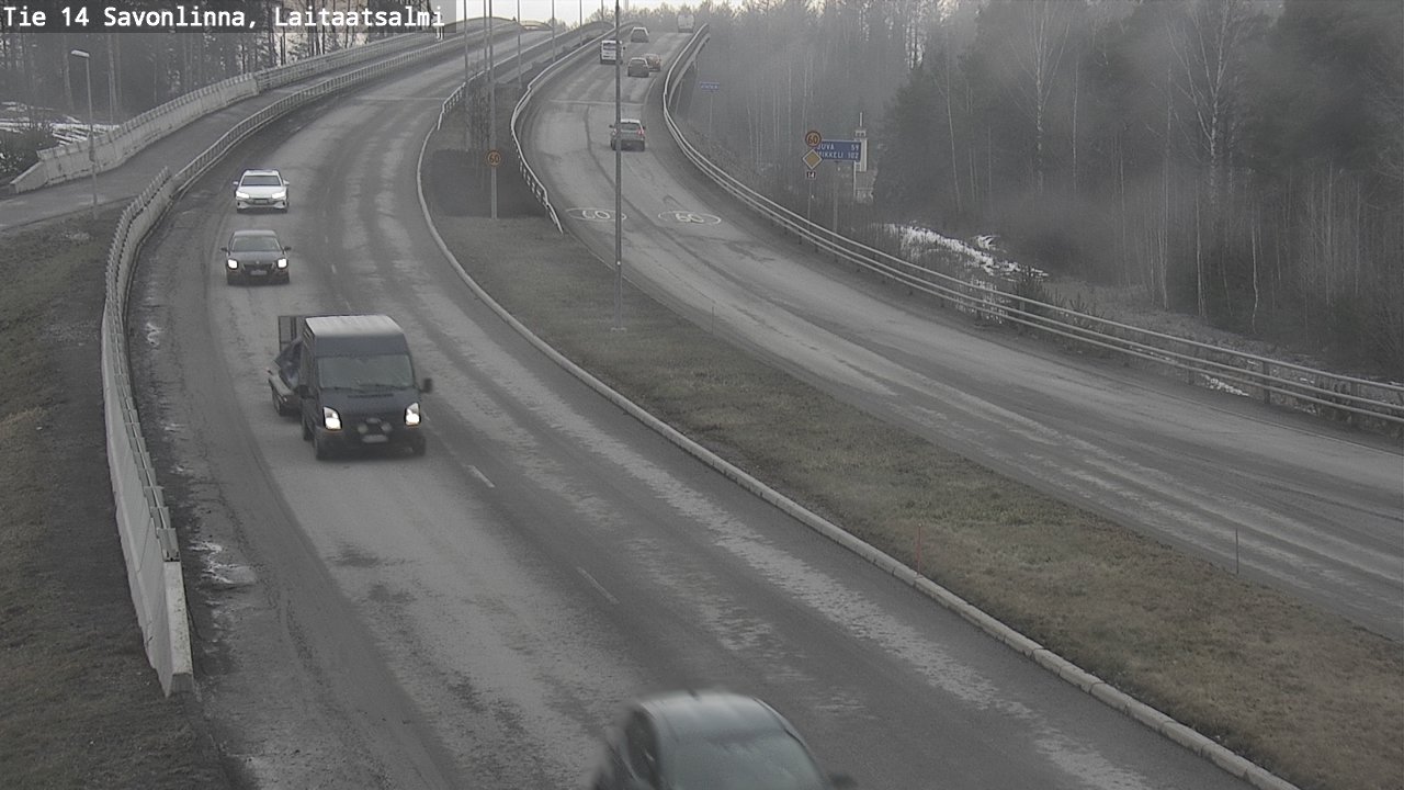 Weather Camera Image Road 14 Savonlinna, Laitaatsalmi, Savonlinna, Etelä-Savo