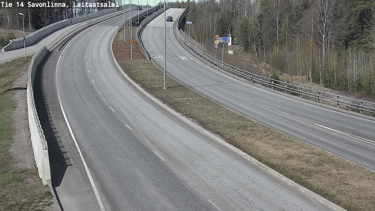 Weather Camera Image Väg 14 Nyslott, Laitaatsalmi, Savonlinna, Etelä-Savo