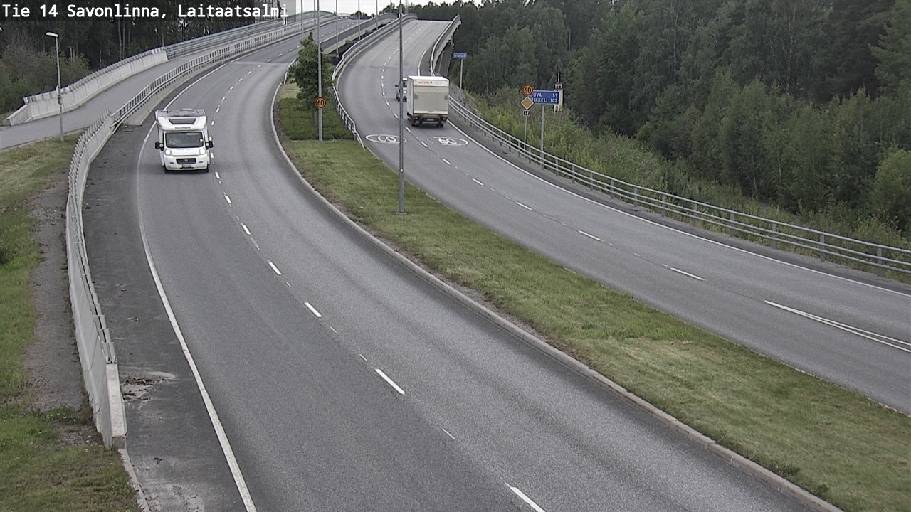 Weather Camera Image Road 14 Savonlinna, Laitaatsalmi, Savonlinna, Etelä-Savo