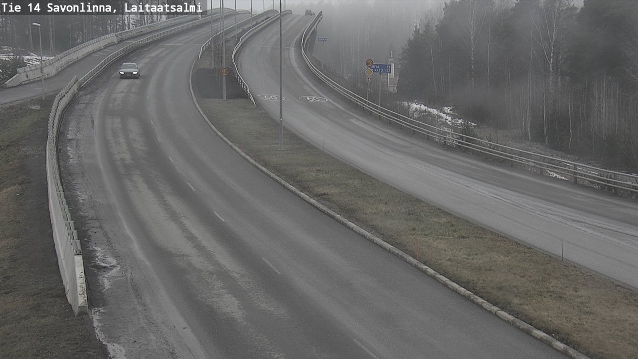Weather Camera Image Väg 14 Nyslott, Laitaatsalmi, Savonlinna, Etelä-Savo