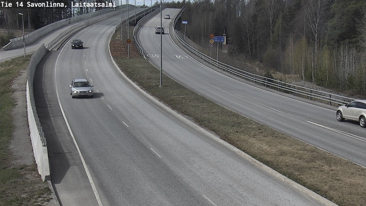 Weather Camera Image Väg 14 Nyslott, Laitaatsalmi, Savonlinna, Etelä-Savo