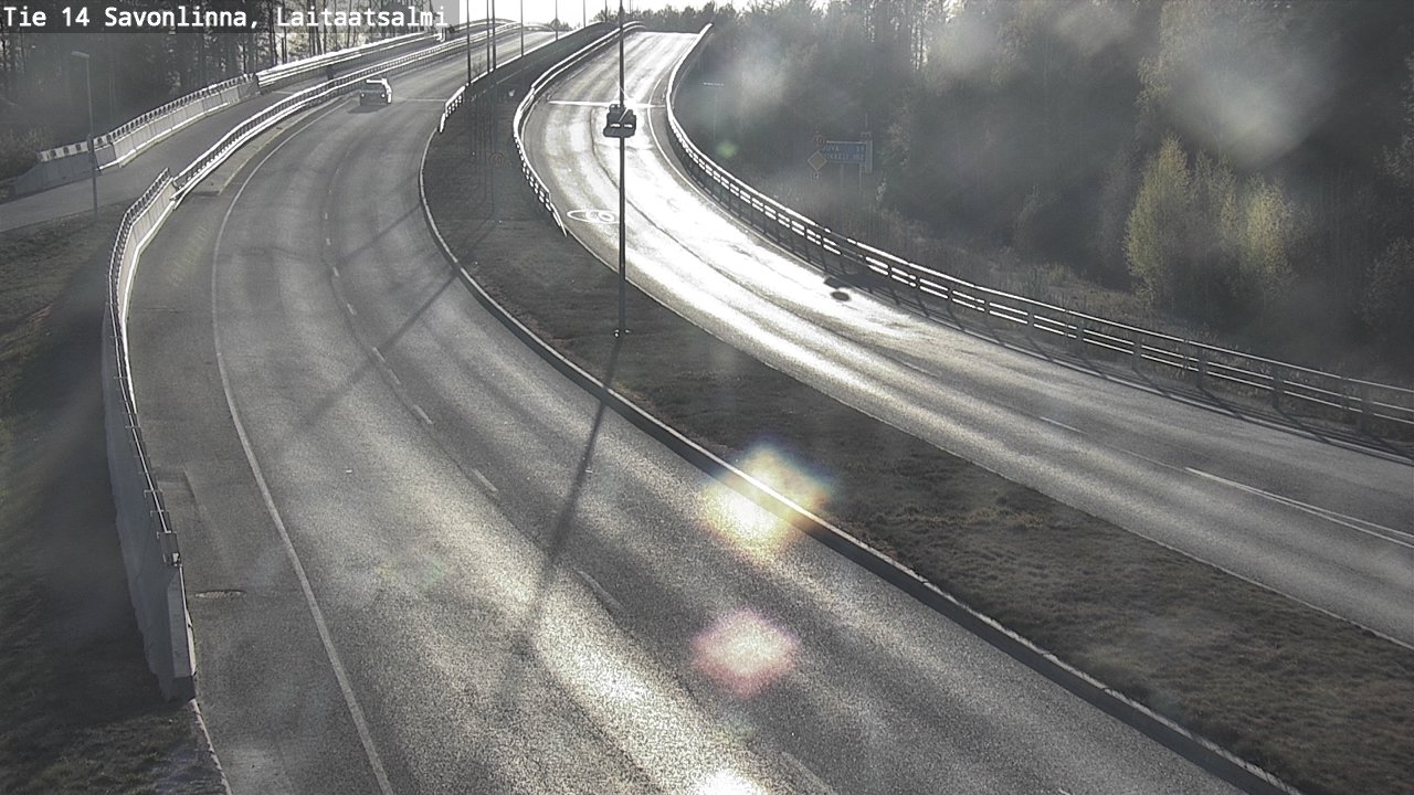 Weather Camera Image Väg 14 Nyslott, Laitaatsalmi, Savonlinna, Etelä-Savo