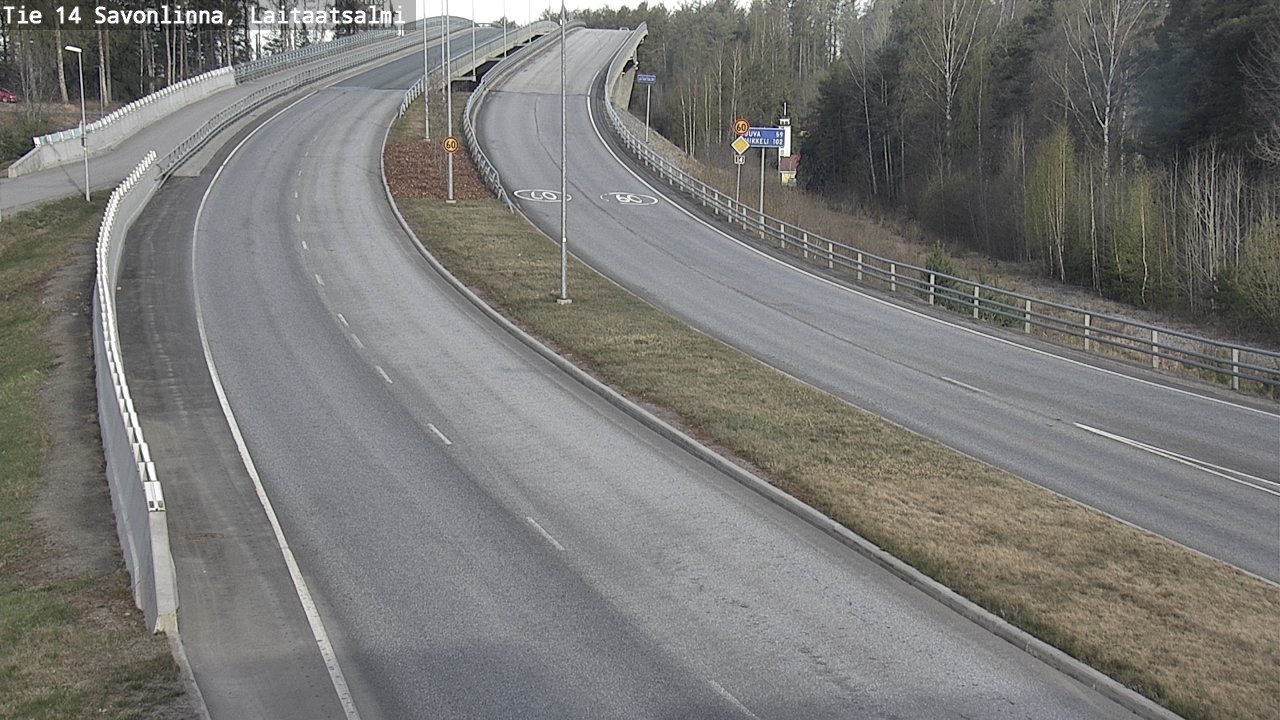 Weather Camera Image Road 14 Savonlinna, Laitaatsalmi, Savonlinna, Etelä-Savo
