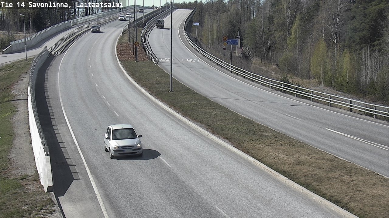 Weather Camera Image Väg 14 Nyslott, Laitaatsalmi, Savonlinna, Etelä-Savo