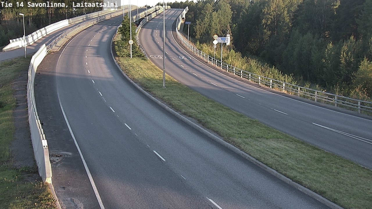 Weather Camera Image Väg 14 Nyslott, Laitaatsalmi, Savonlinna, Etelä-Savo
