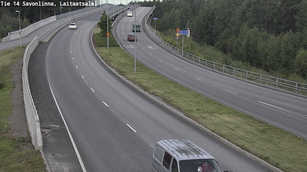 Weather Camera Image Road 14 Savonlinna, Laitaatsalmi, Savonlinna, Etelä-Savo