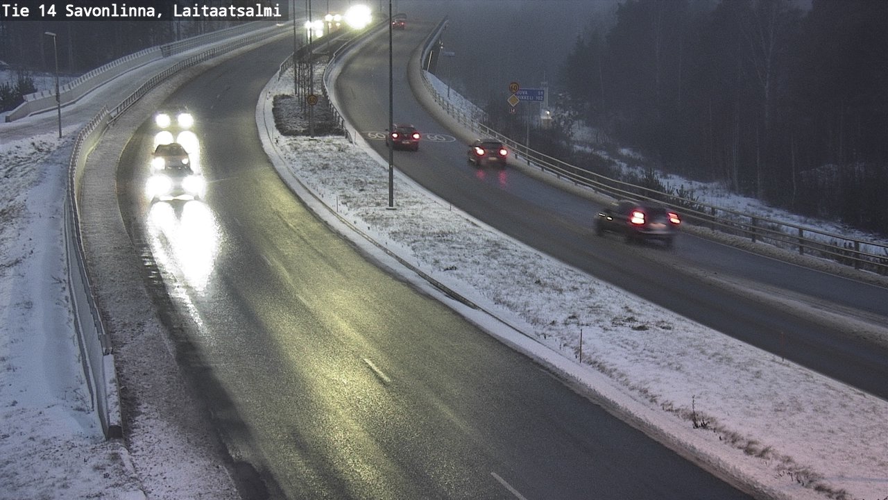 Weather Camera Image Väg 14 Nyslott, Laitaatsalmi, Savonlinna, Etelä-Savo