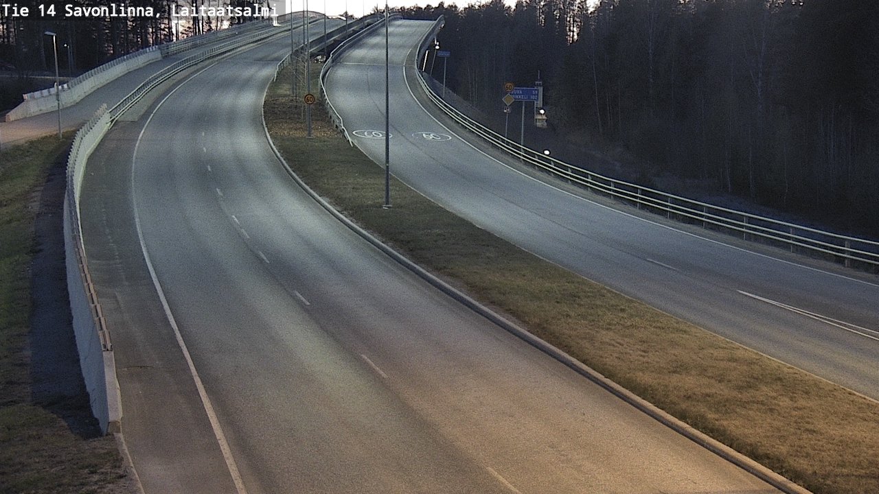 Weather Camera Image Väg 14 Nyslott, Laitaatsalmi, Savonlinna, Etelä-Savo