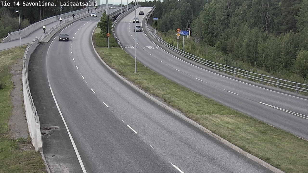 Weather Camera Image Road 14 Savonlinna, Laitaatsalmi, Savonlinna, Etelä-Savo