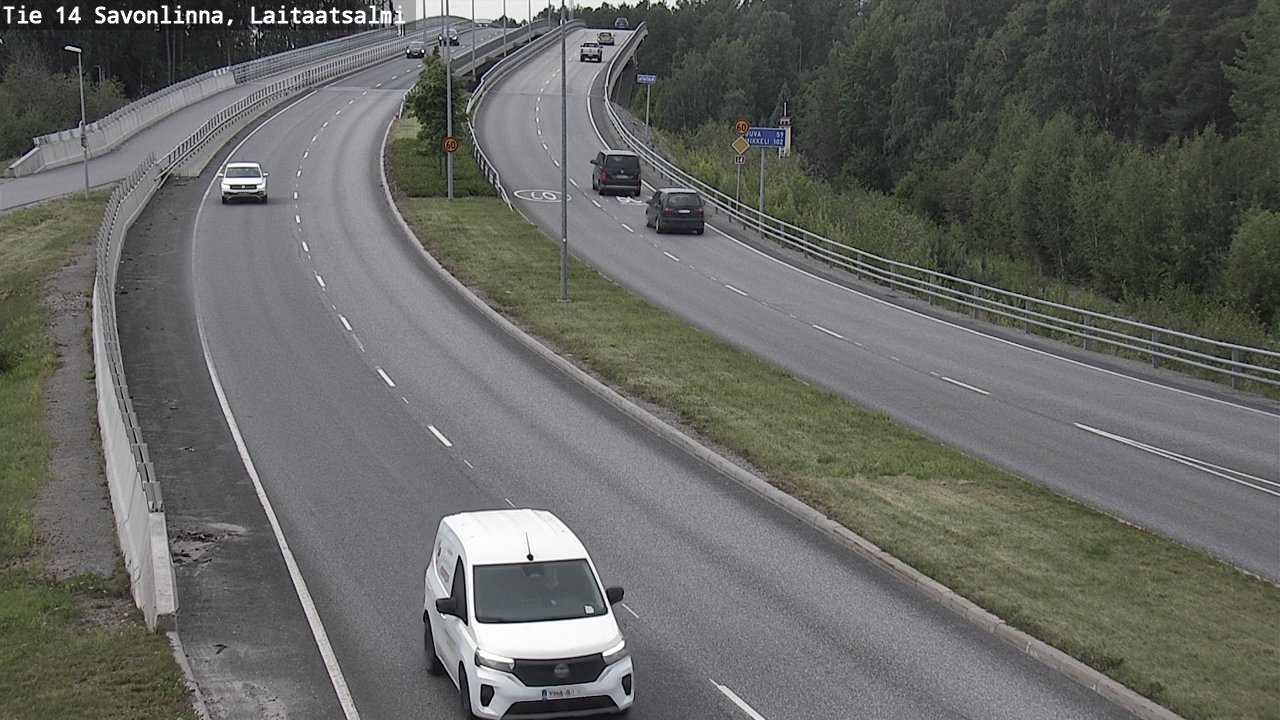 Weather Camera Image Road 14 Savonlinna, Laitaatsalmi, Savonlinna, Etelä-Savo