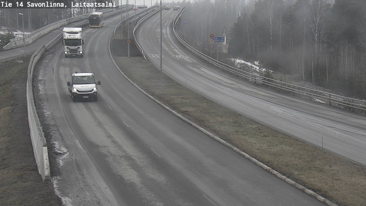 Weather Camera Image Väg 14 Nyslott, Laitaatsalmi, Savonlinna, Etelä-Savo