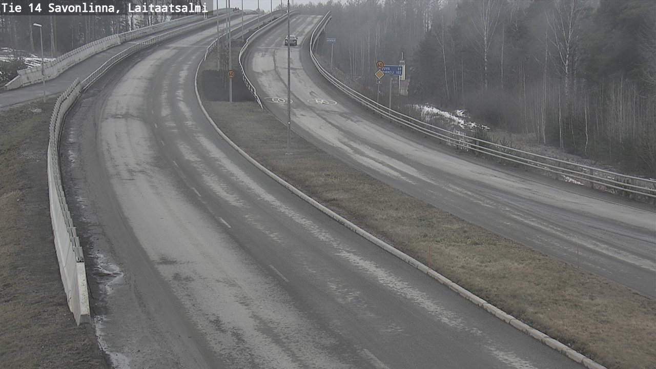 Weather Camera Image Road 14 Savonlinna, Laitaatsalmi, Savonlinna, Etelä-Savo