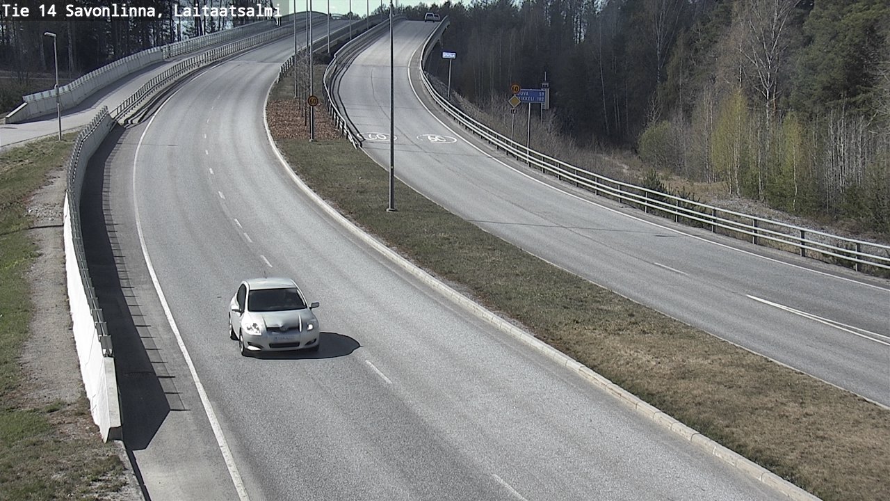 Weather Camera Image Väg 14 Nyslott, Laitaatsalmi, Savonlinna, Etelä-Savo